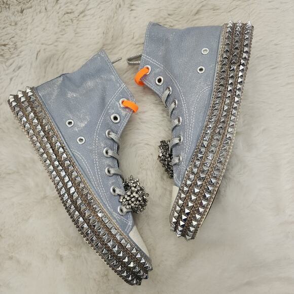 NEW Nan-Ku Couture Free People Cruise Studded Spring Skies High Top Sneaker - Picture 8 of 12
